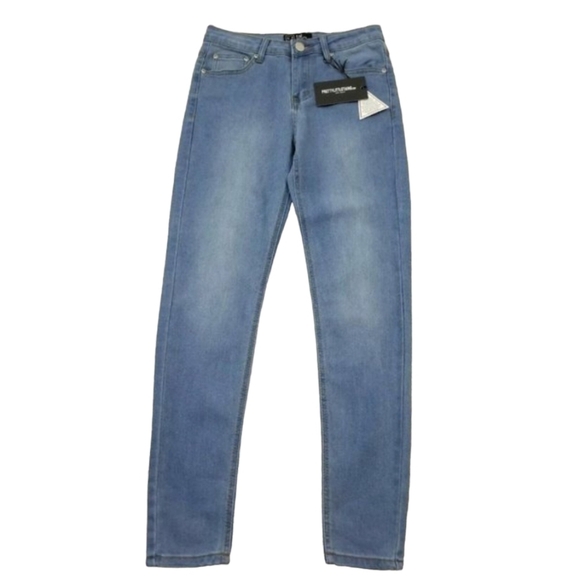 KIM ~PrettyLittleThing ~Women's Size 4(US) 8(UK)~Blue Slim Leg Stretch Jeans NWT - Picture 1 of 12